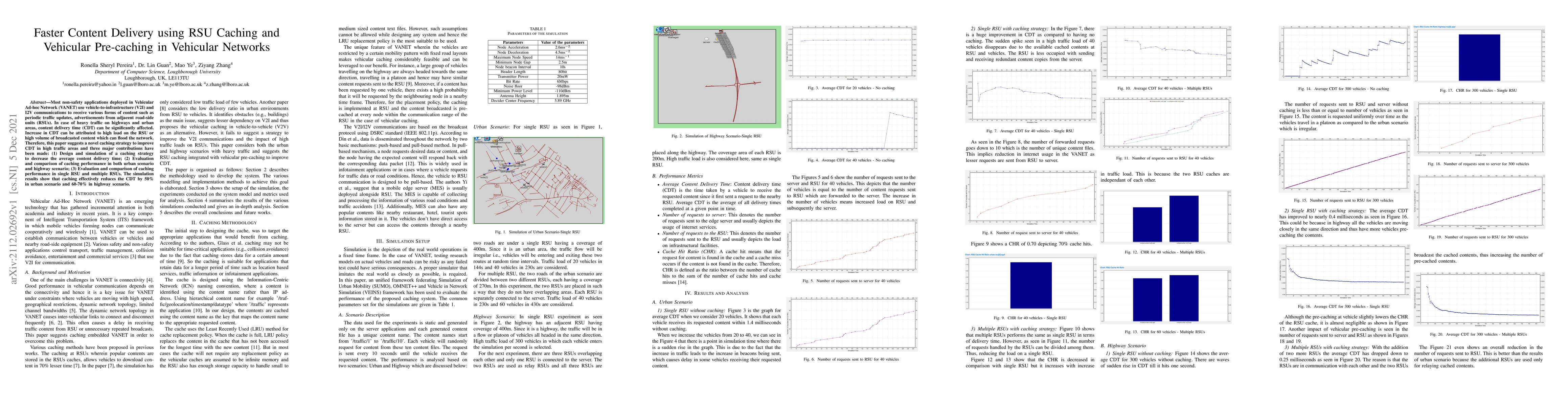 Thumbnail for Faster Content Delivery using RSU Caching and Vehicular Pre-caching in
  Vehicular Networks