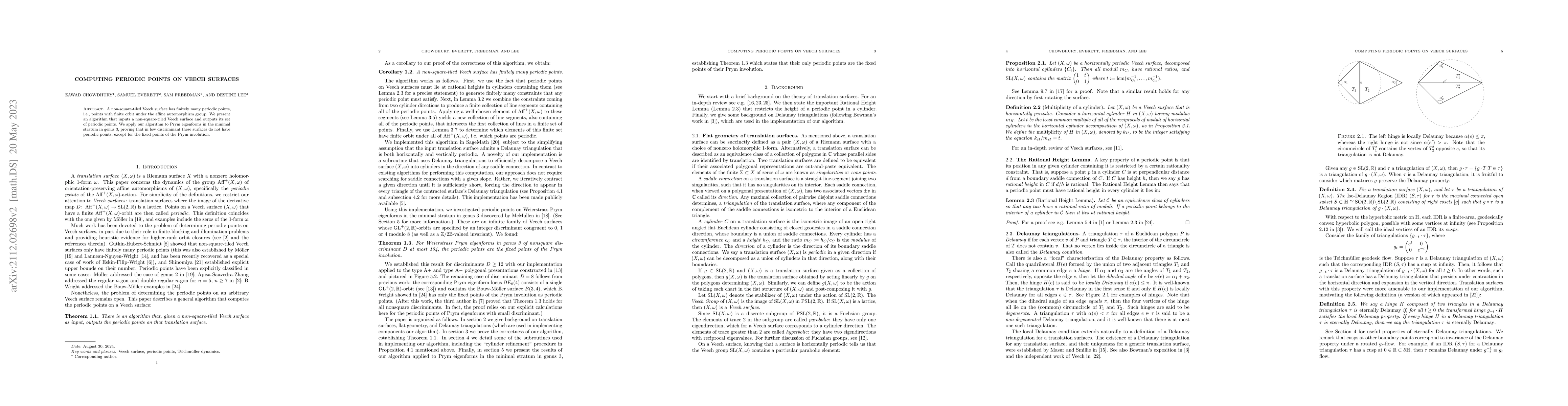 Thumbnail for Computing Periodic Points on Veech Surfaces