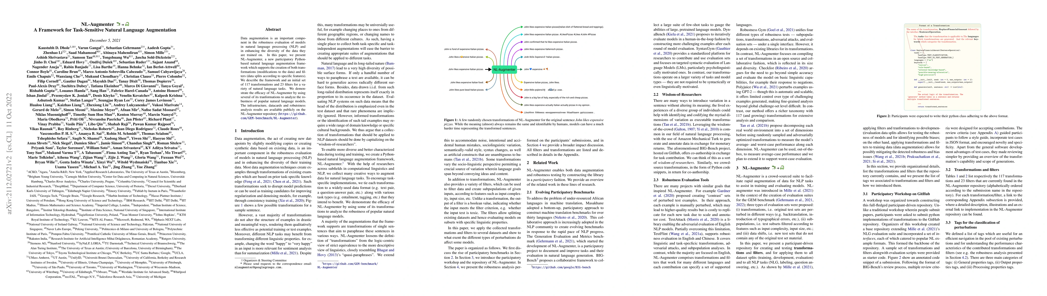 Thumbnail for NL-Augmenter: A Framework for Task-Sensitive Natural Language
  Augmentation