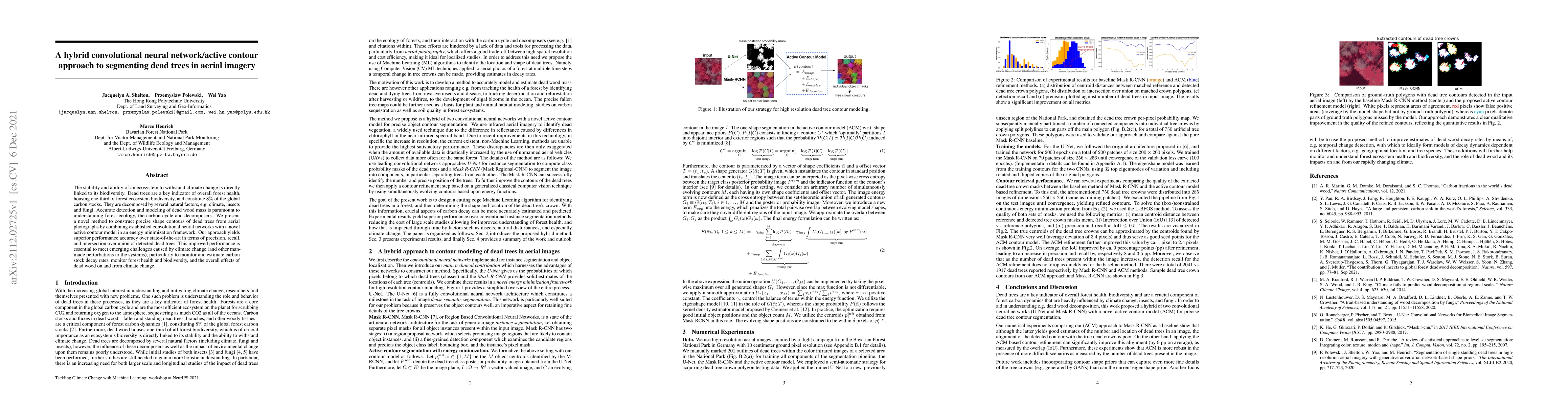 Thumbnail for A hybrid convolutional neural network/active contour approach to
  segmenting dead trees in aerial imagery