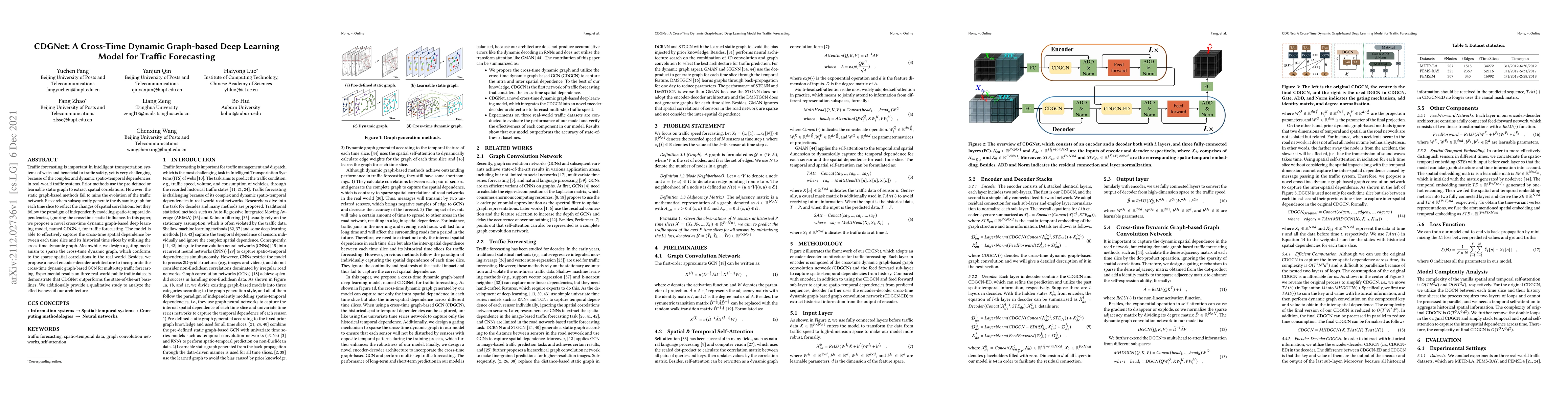 Thumbnail for CDGNet: A Cross-Time Dynamic Graph-based Deep Learning Model for Traffic
  Forecasting