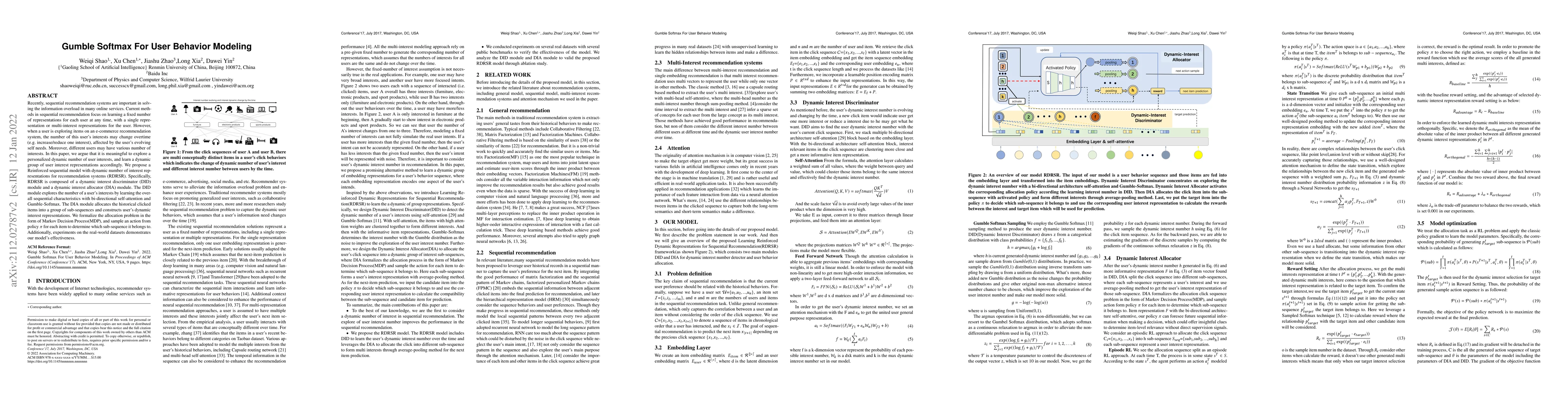 Thumbnail for Gumble Softmax For User Behavior Modeling