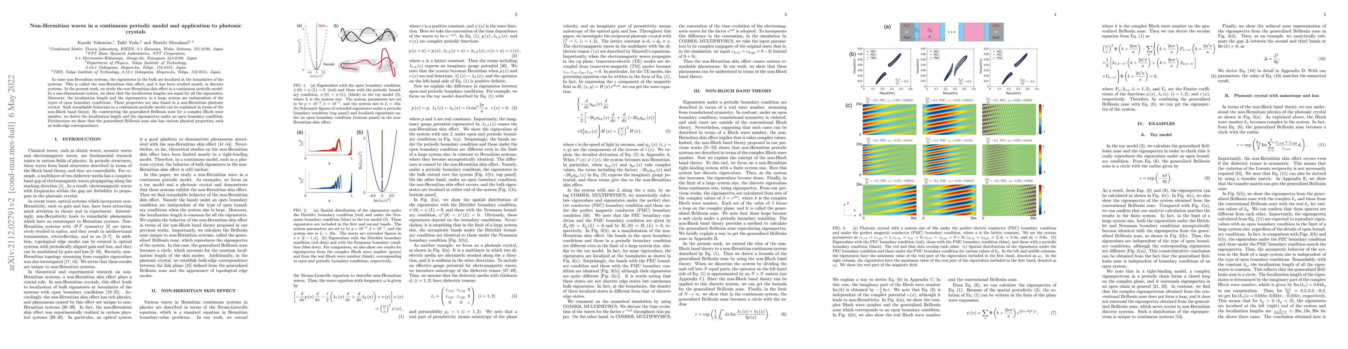 Thumbnail for Non-Hermitian waves in a continuous periodic model and application to
  photonic crystals
