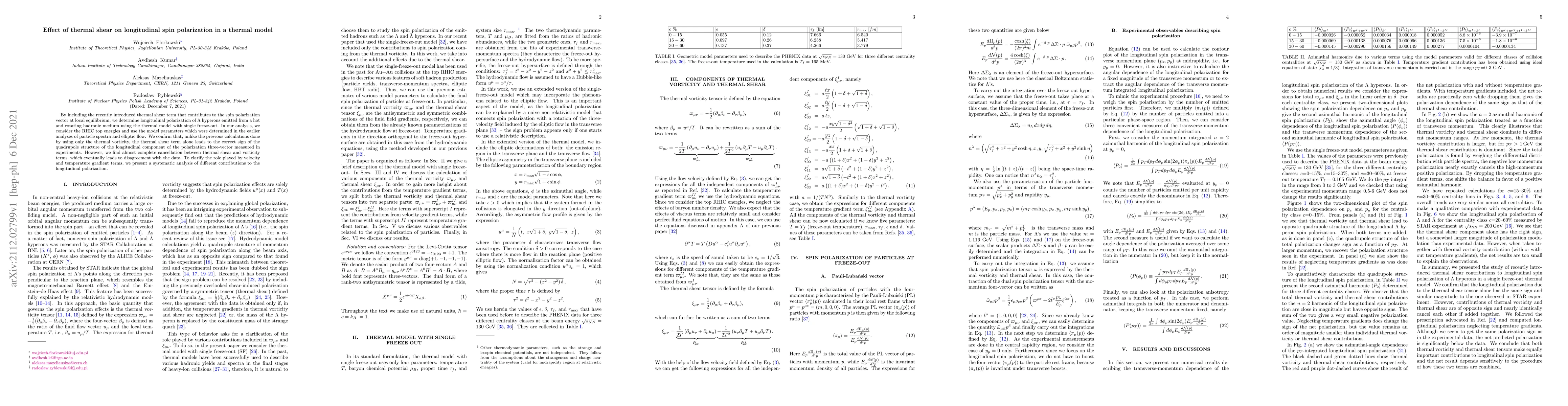 Thumbnail for Effect of thermal shear on longitudinal spin polarization in a thermal
  model