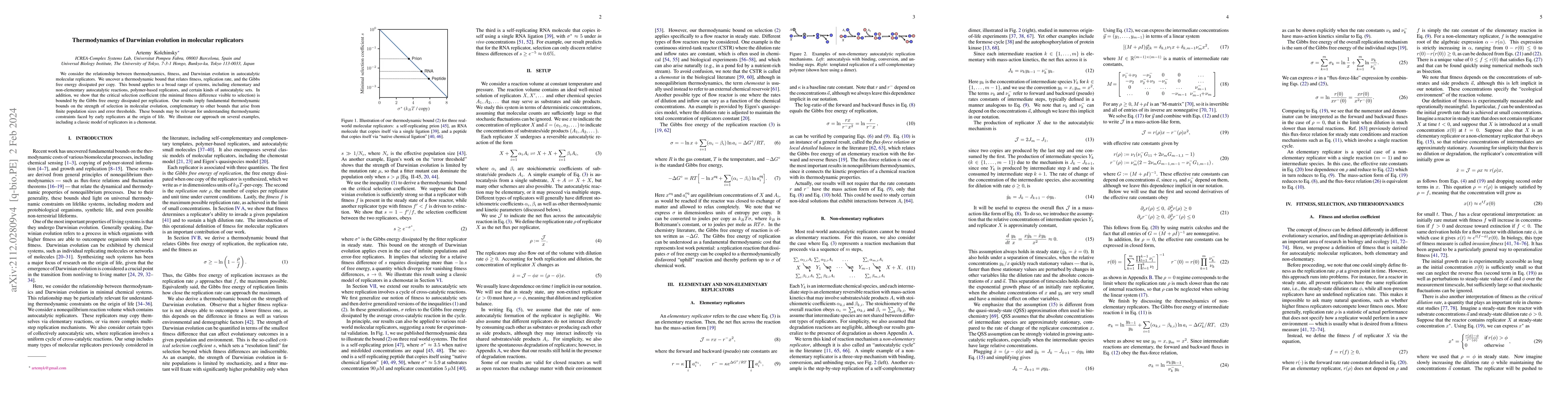 Thumbnail for Thermodynamics of Darwinian evolution in molecular replicators