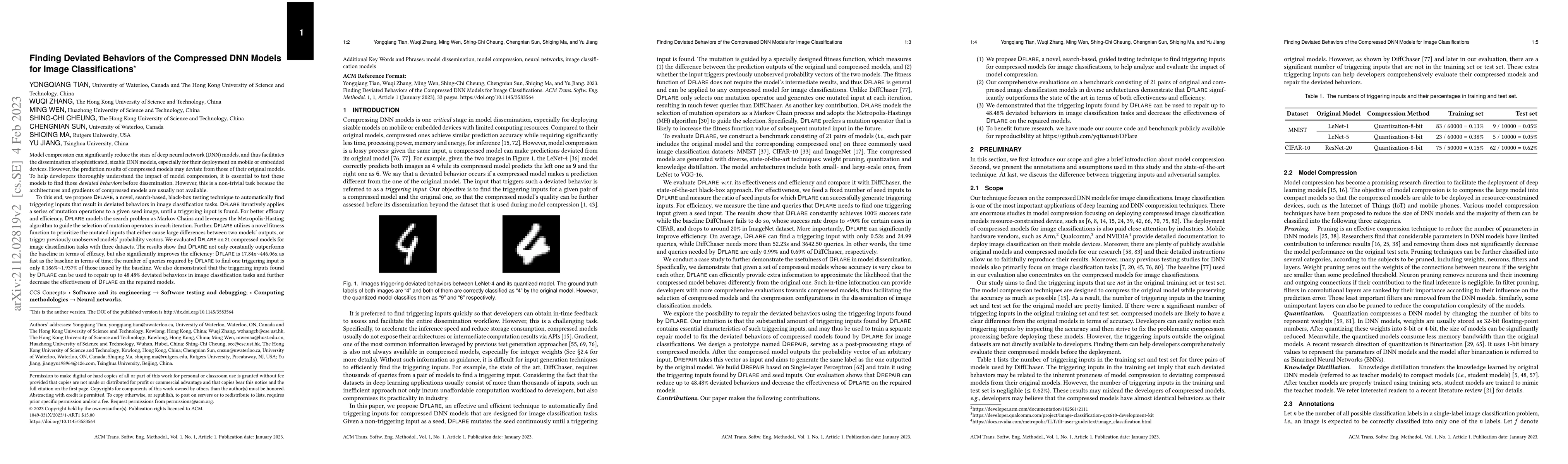 Thumbnail for Finding Deviated Behaviors of the Compressed DNN Models for Image
  Classifications
