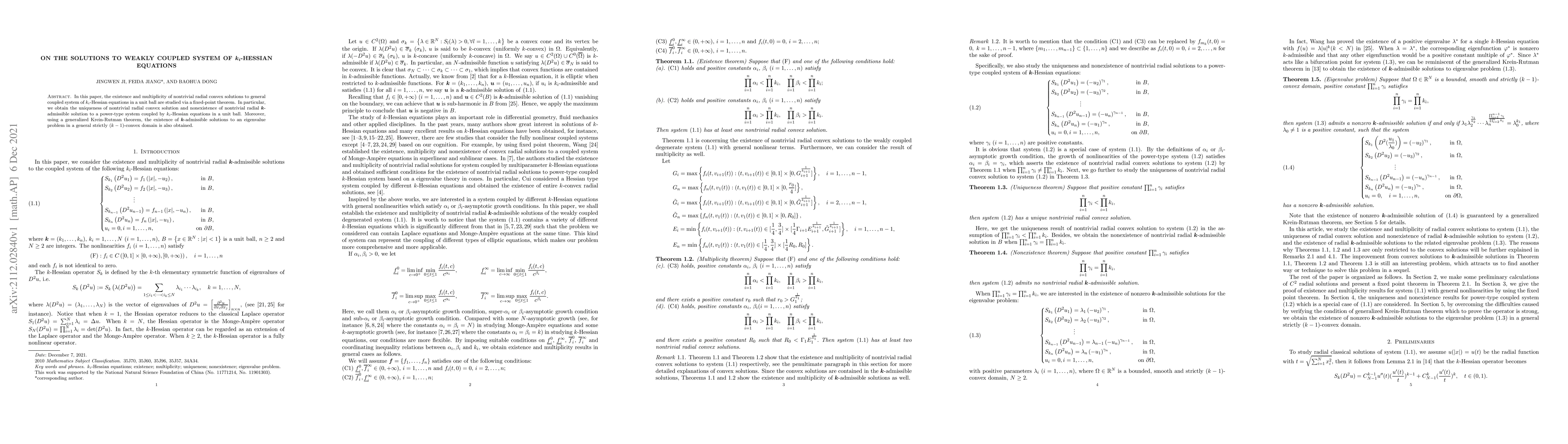 Thumbnail for On the solutions to weakly coupled system of $\boldsymbol{k_i}$-Hessian
  equations