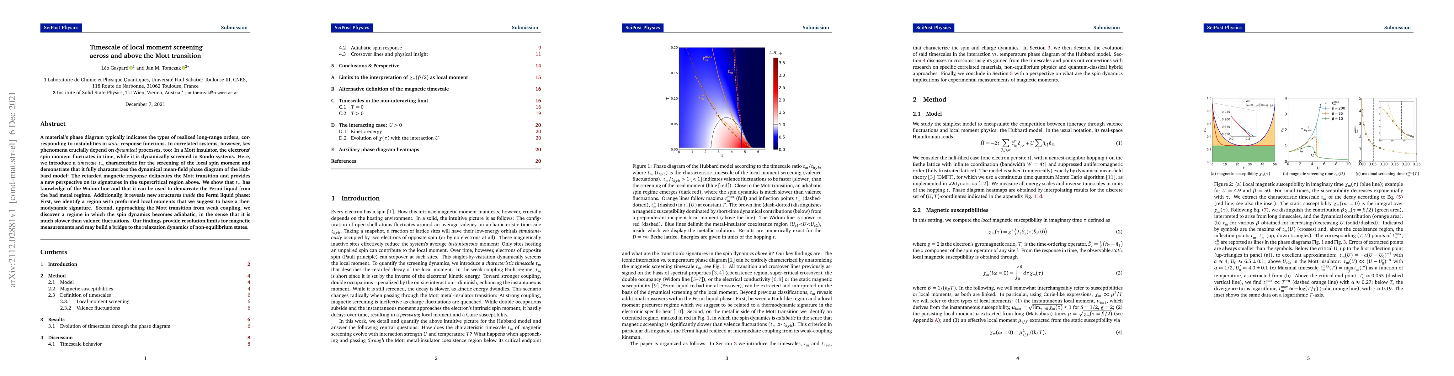 Thumbnail for Timescale of local moment screening across and above the Mott transition