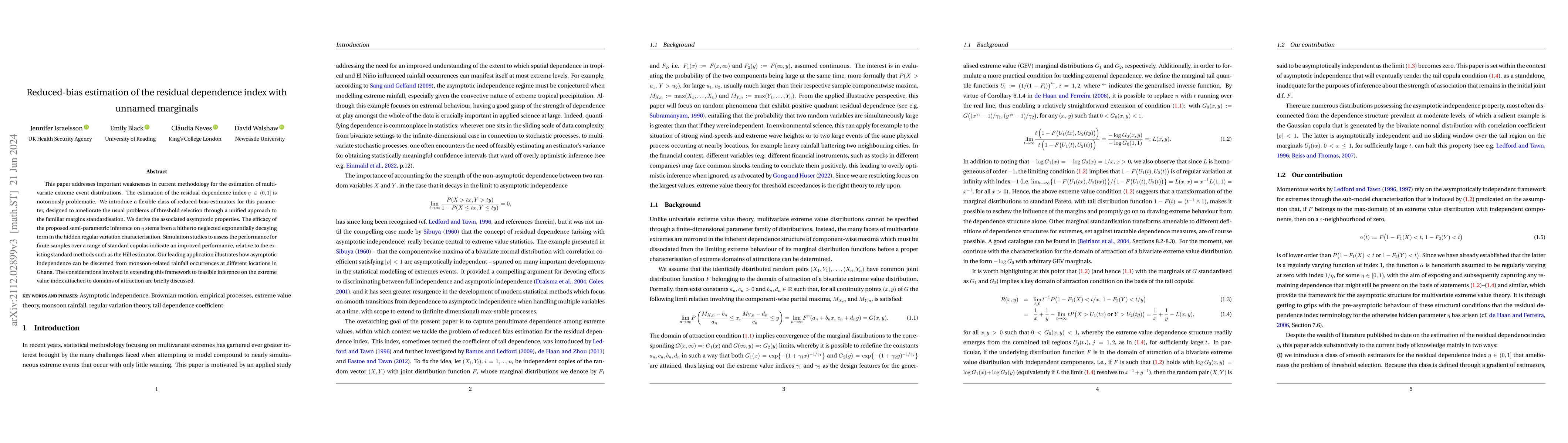 Thumbnail for Reduced-bias estimation of the residual dependence index with unnamed
  marginals