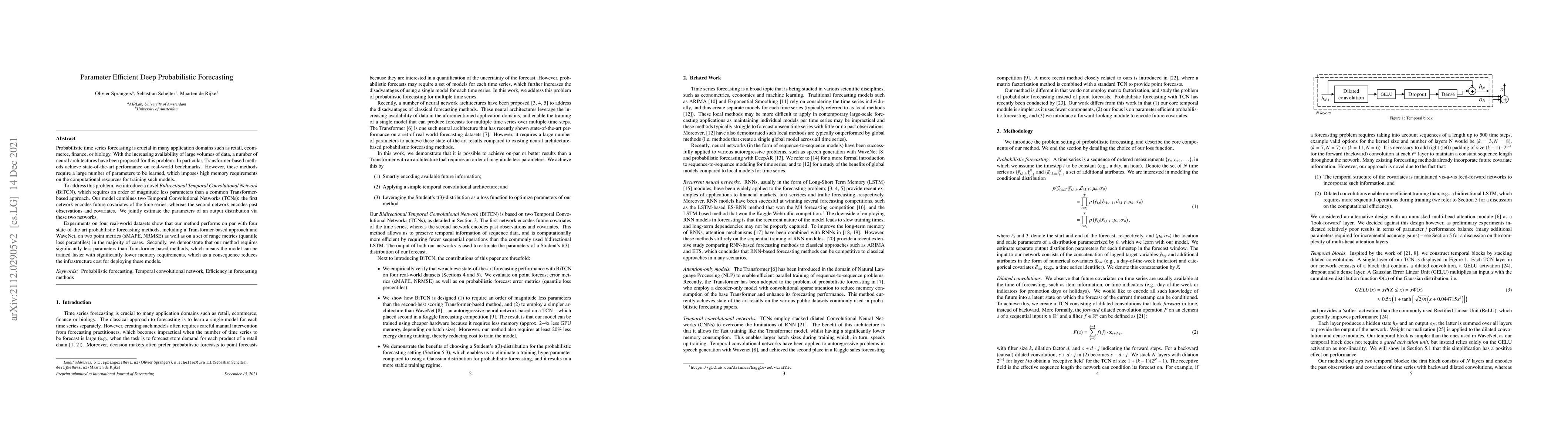 Thumbnail for Parameter Efficient Deep Probabilistic Forecasting