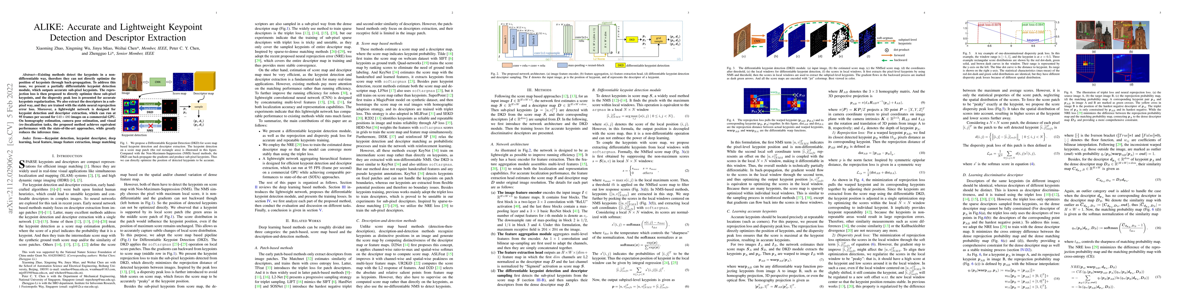 Thumbnail for ALIKE: Accurate and Lightweight Keypoint Detection and Descriptor
  Extraction