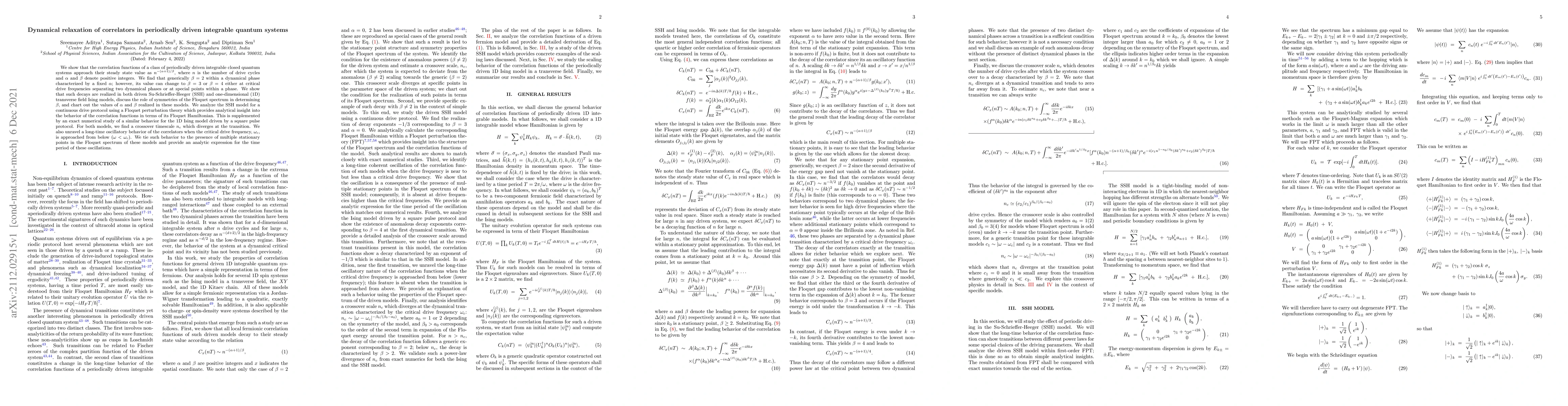 Thumbnail for Dynamical relaxation of correlators in periodically driven integrable
  quantum systems