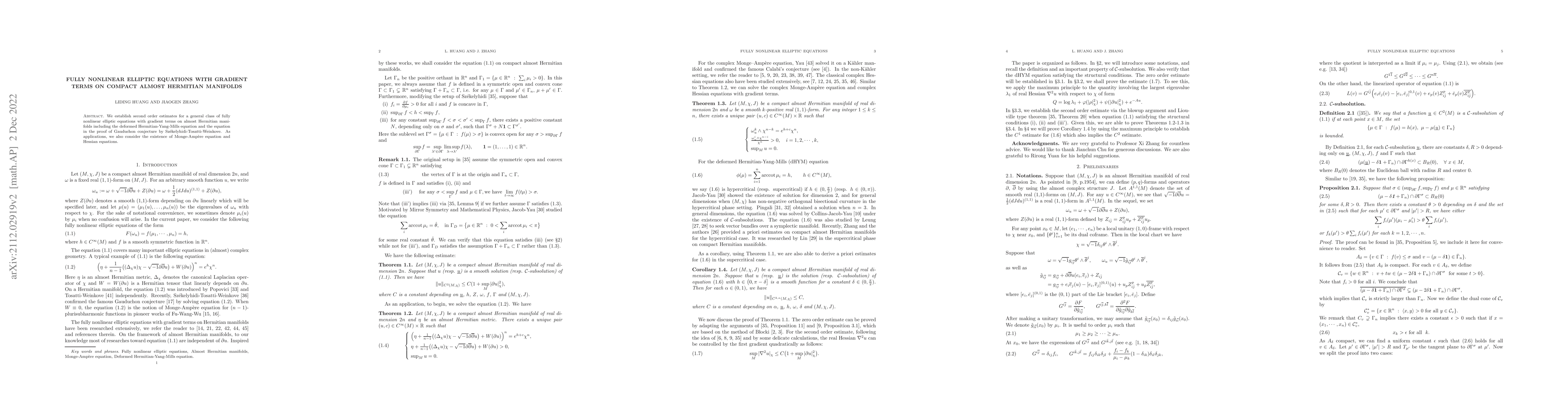 Thumbnail for Fully nonlinear elliptic equations with gradient terms on compact almost
  Hermitian manifolds