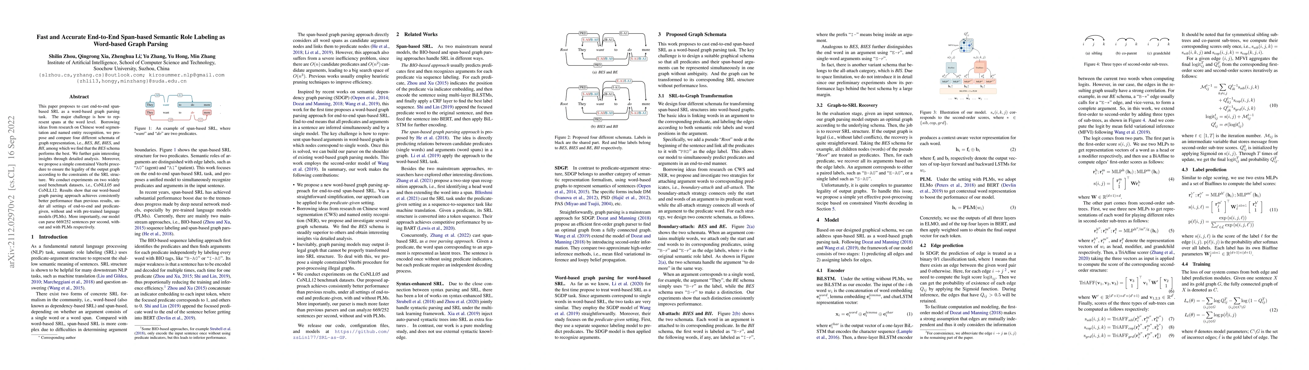Thumbnail for Fast and Accurate End-to-End Span-based Semantic Role Labeling as
  Word-based Graph Parsing