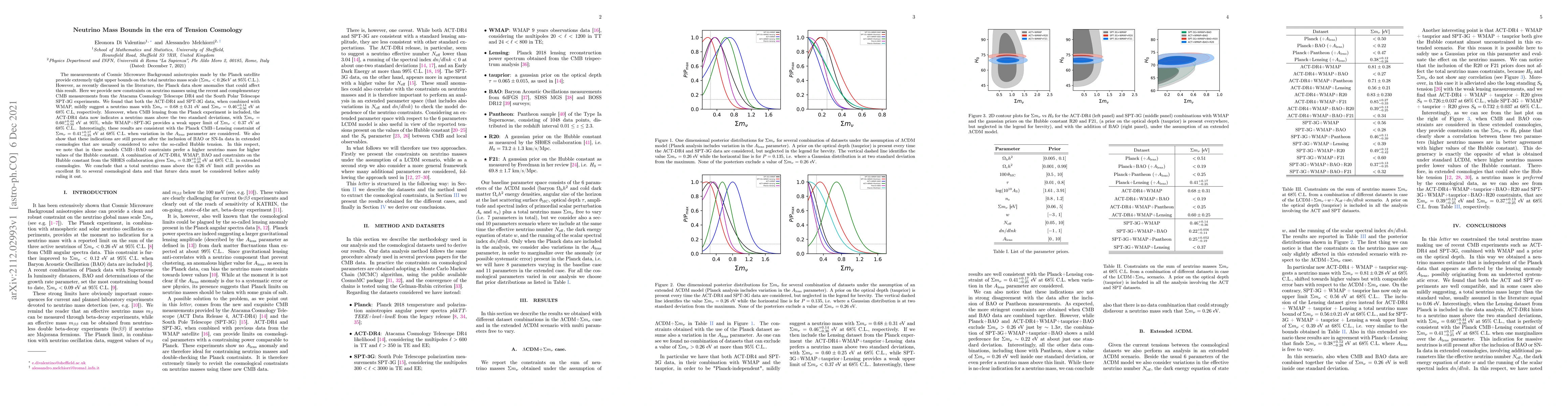 Thumbnail for Neutrino Mass Bounds in the era of Tension Cosmology