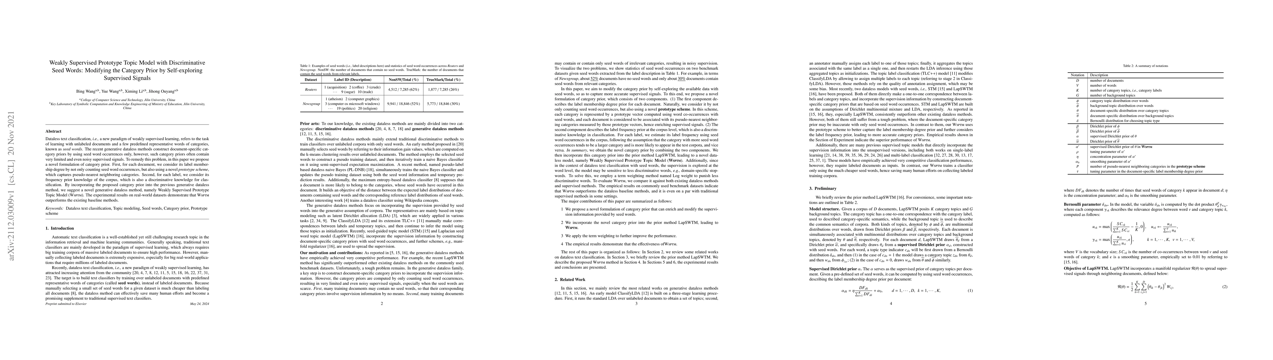 Thumbnail for Weakly Supervised Prototype Topic Model with Discriminative Seed Words:
  Modifying the Category Prior by Self-exploring Supervised Signals