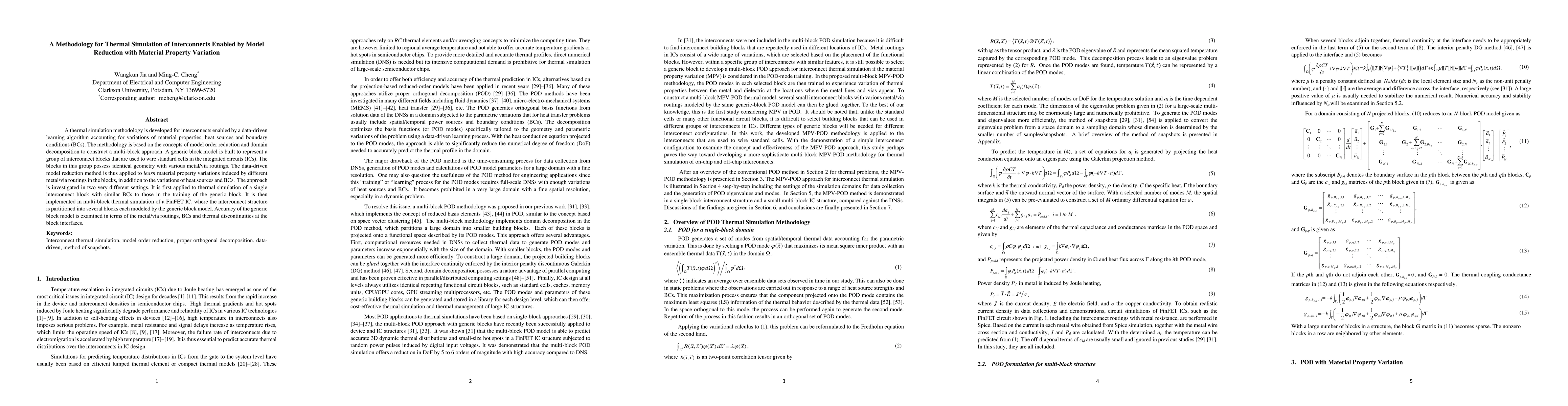 Thumbnail for A Methodology for Thermal Simulation of Interconnects Enabled by Model
  Reduction with Material Property Variation