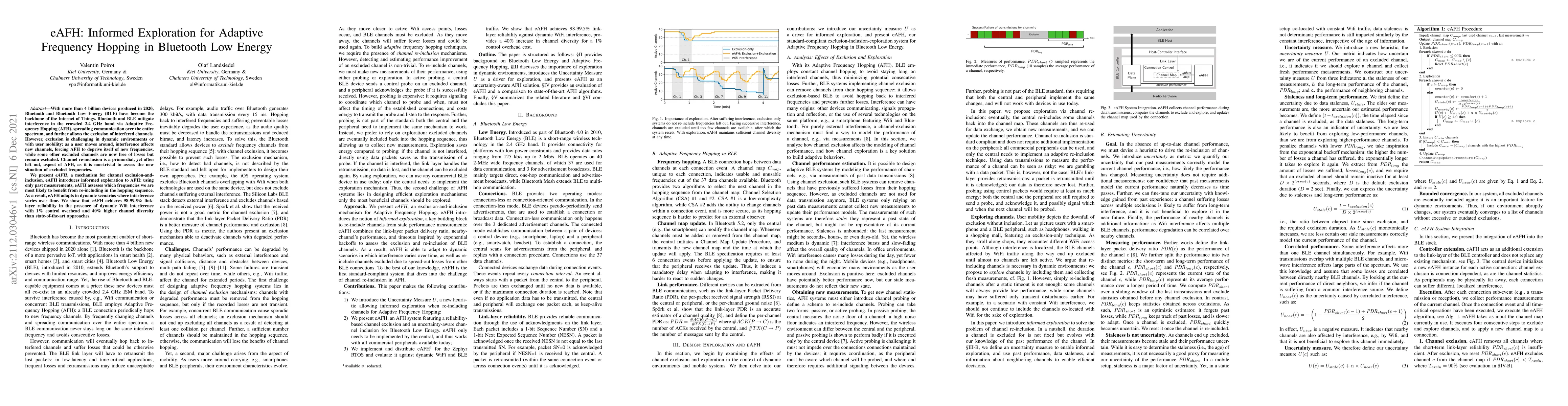 Thumbnail for eAFH: Informed Exploration for Adaptive Frequency Hopping in Bluetooth
  Low Energy