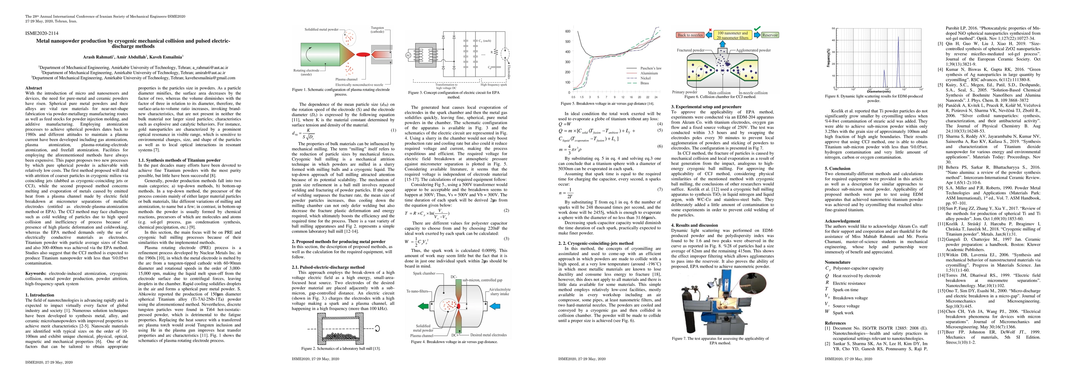 Thumbnail for Metal nanopowder production by cryogenic mechanical collision and pulsed
  electric discharge methods