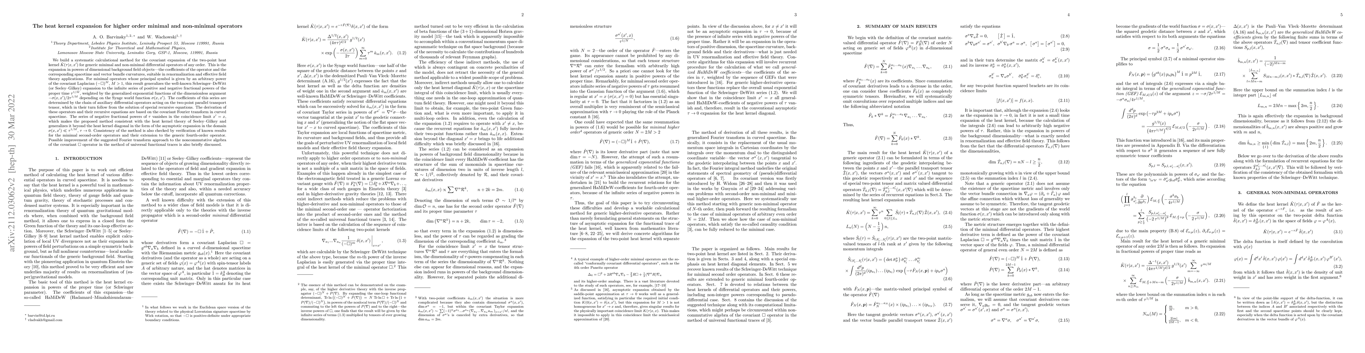 Thumbnail for Heat kernel expansion for higher order minimal and nonminimal operators