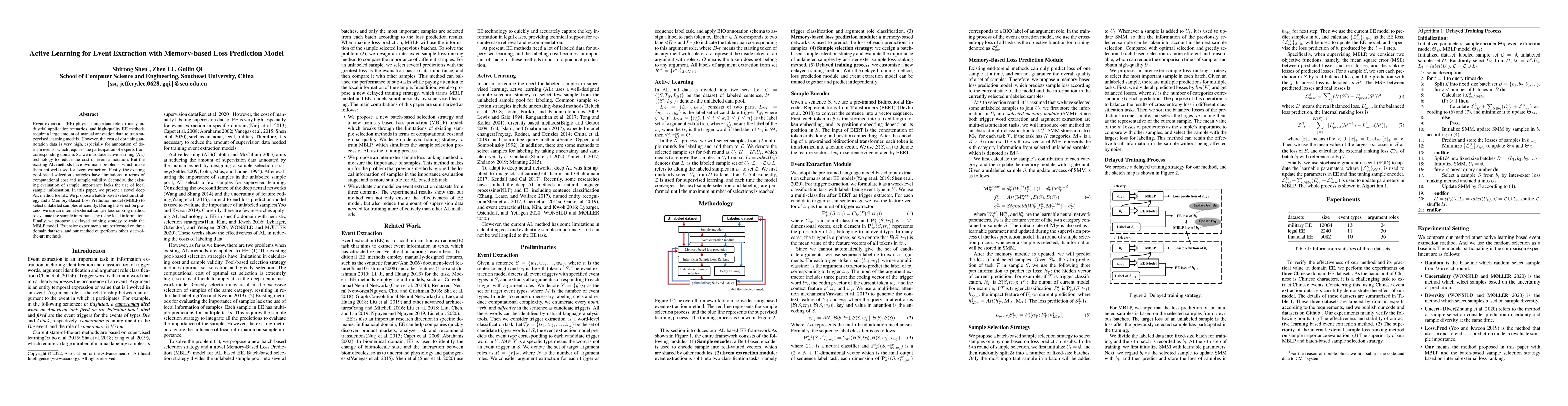 Thumbnail for Active Learning for Event Extraction with Memory-based Loss Prediction
  Model