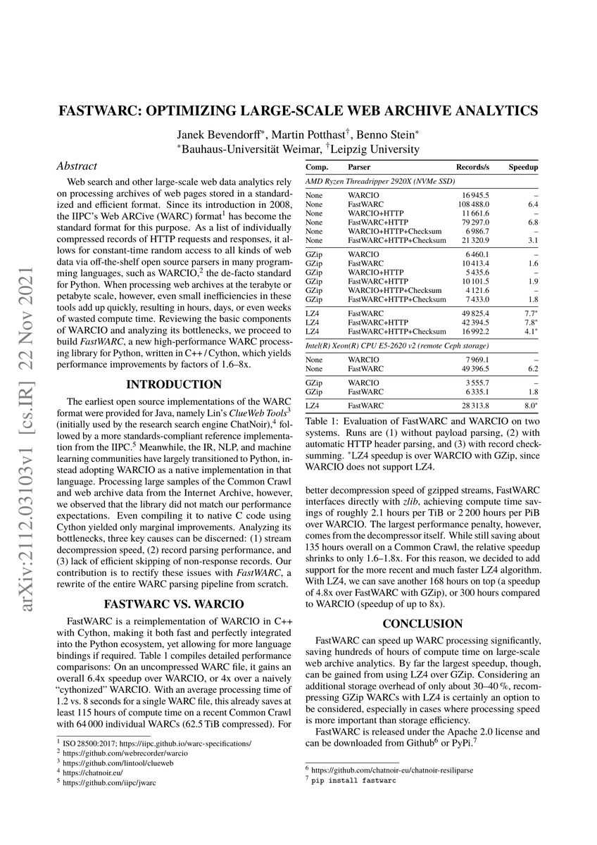 Thumbnail for FastWARC: Optimizing Large-Scale Web Archive Analytics