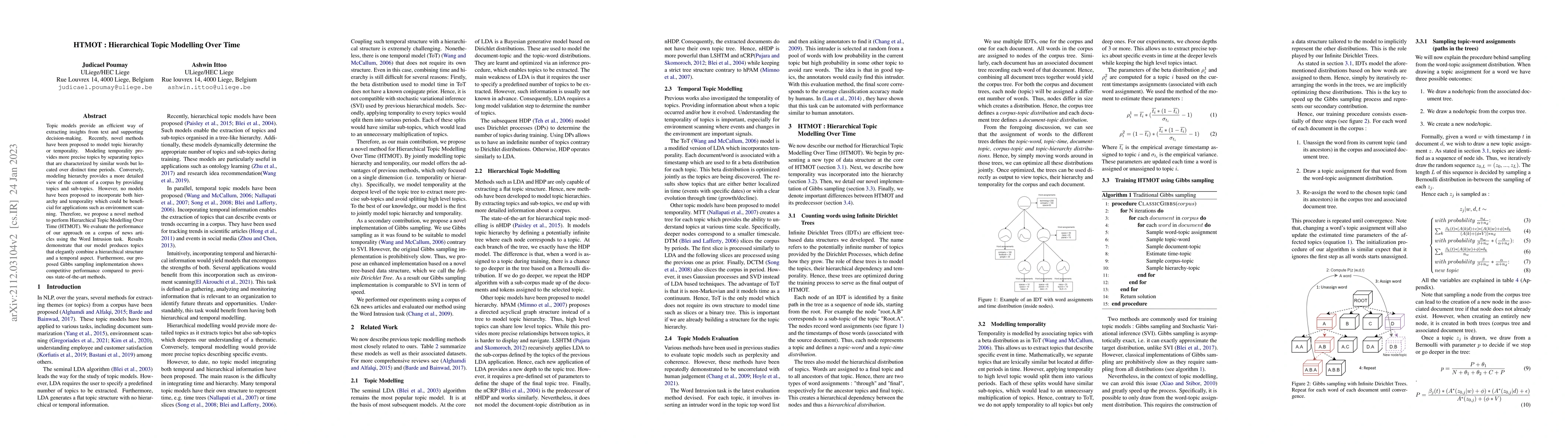 Thumbnail for HTMOT : Hierarchical Topic Modelling Over Time