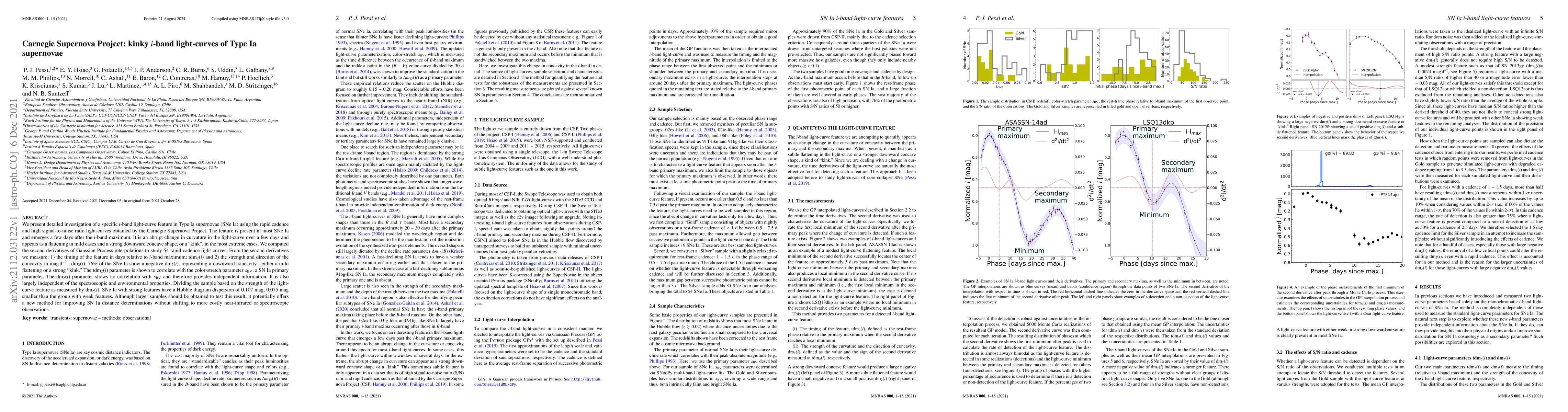 Thumbnail for Carnegie Supernova Project: kinky $i$-band light-curves of Type Ia
  supernovae