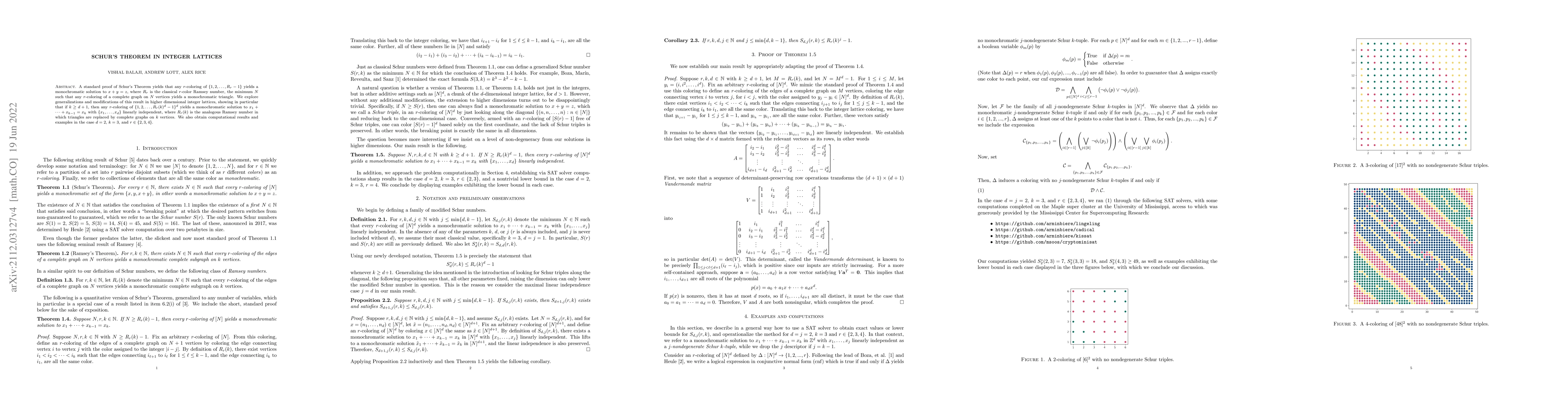 Thumbnail for Schur's theorem in integer lattices