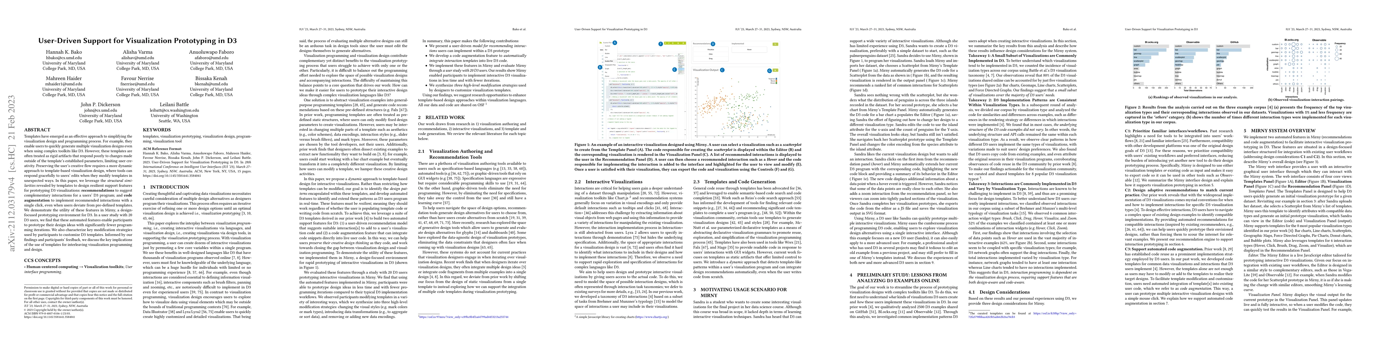 Thumbnail for User-Driven Support for Visualization Prototyping in D3
