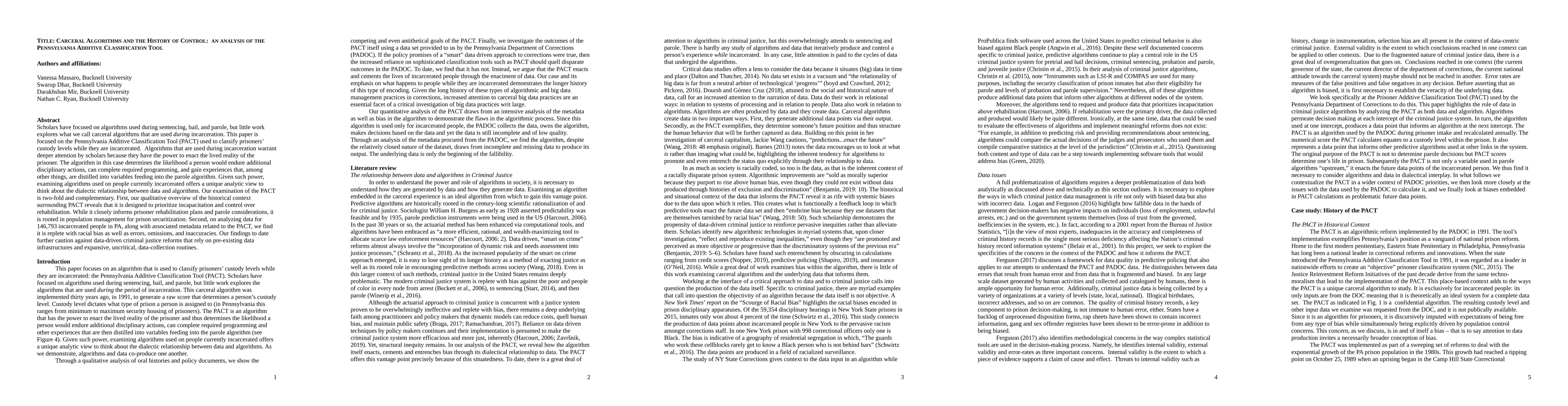 Thumbnail for Analyzing a Carceral Algorithm used by the Pennsylvania Department of
  Corrections