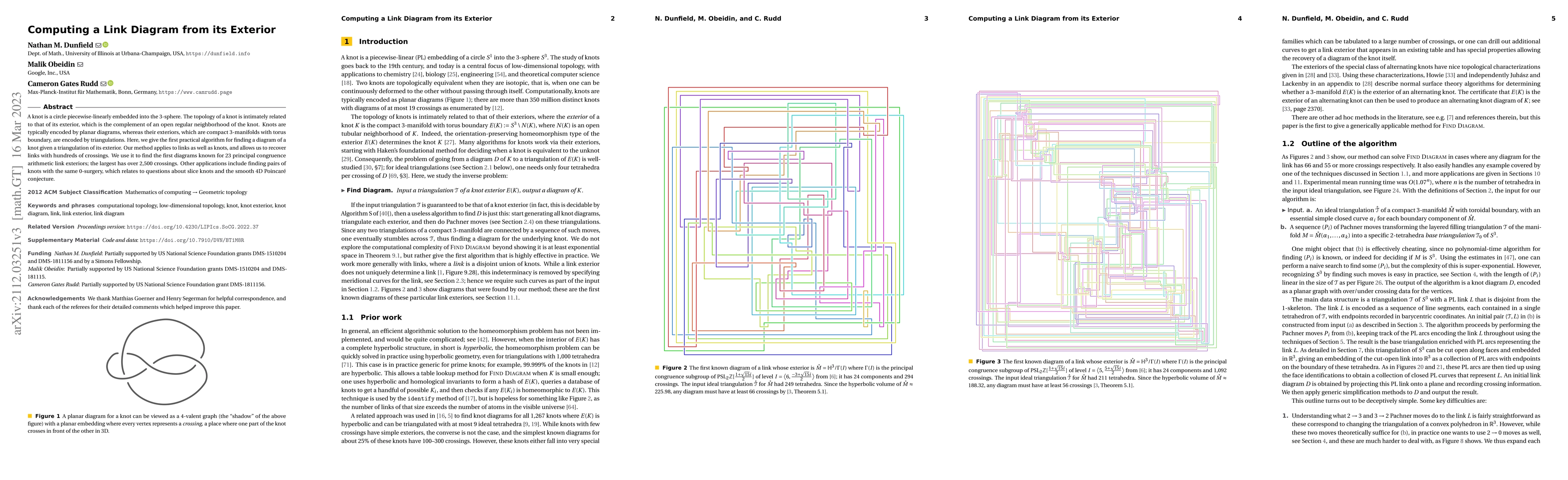 Thumbnail for Computing a Link Diagram from its Exterior