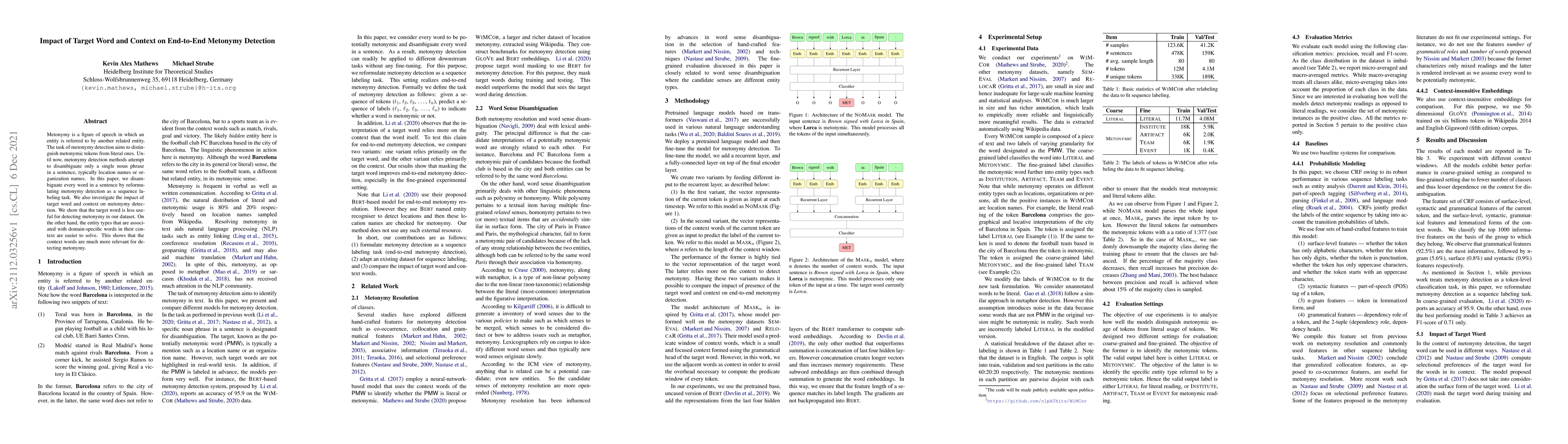 Thumbnail for Impact of Target Word and Context on End-to-End Metonymy Detection