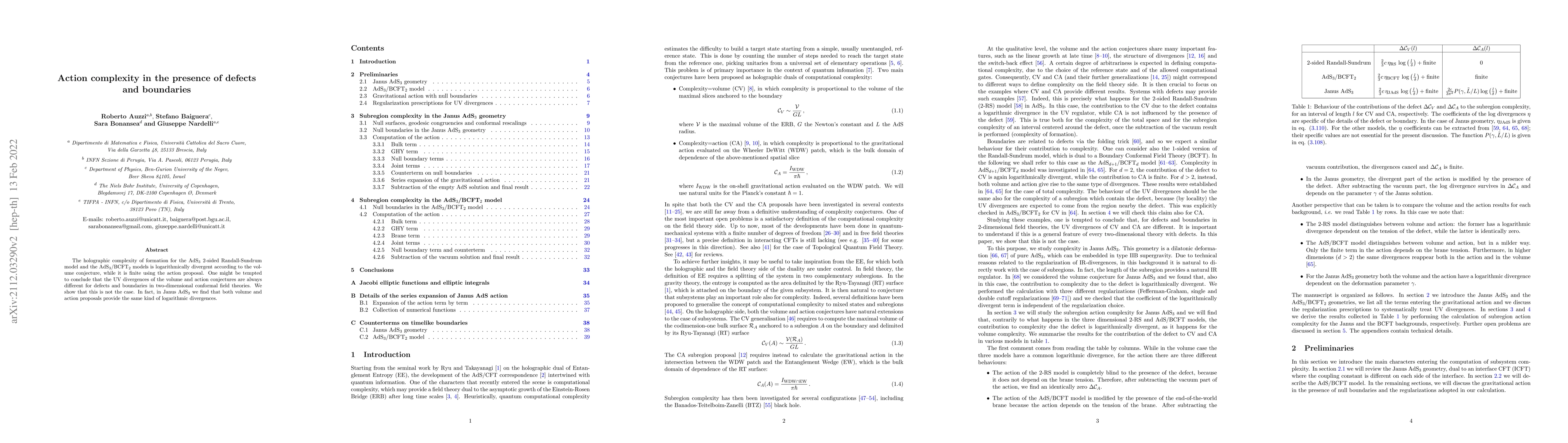Thumbnail for Action complexity in the presence of defects and boundaries