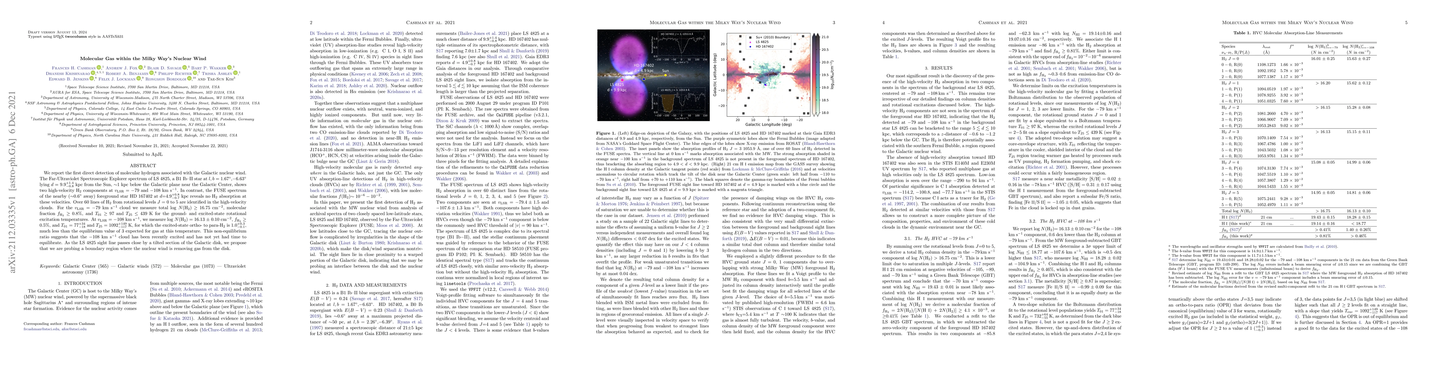 Thumbnail for Molecular Gas within the Milky Way's Nuclear Wind