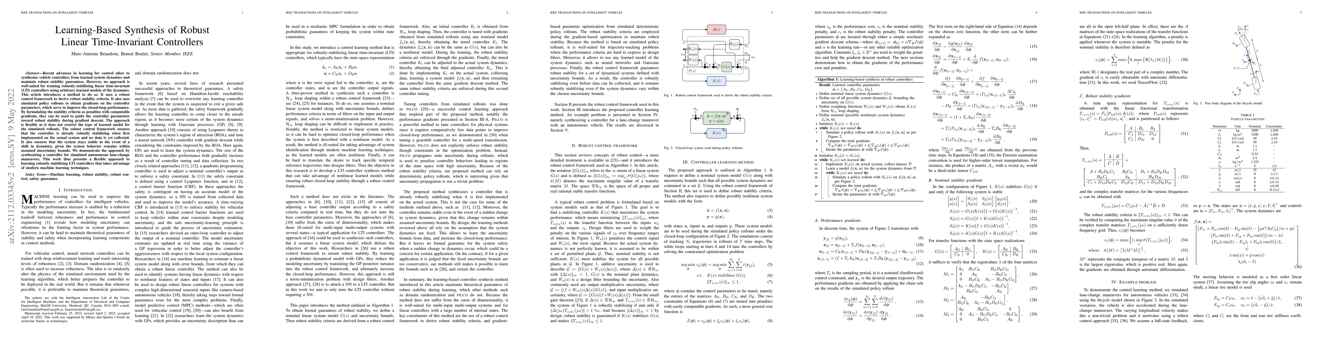 Thumbnail for Learning-based synthesis of robust linear time-invariant controllers