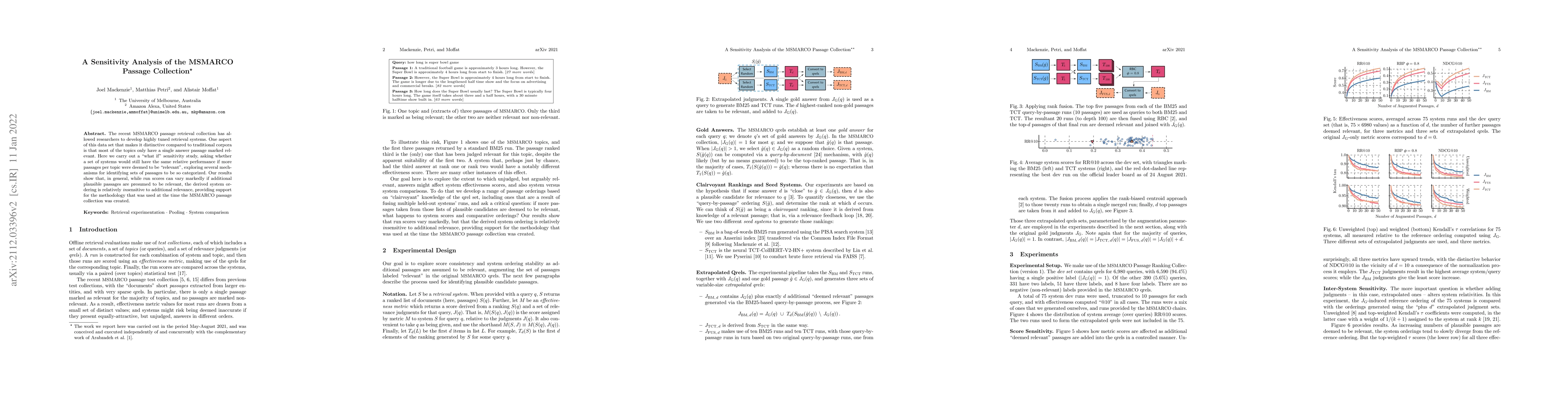 Thumbnail for A Sensitivity Analysis of the MSMARCO Passage Collection