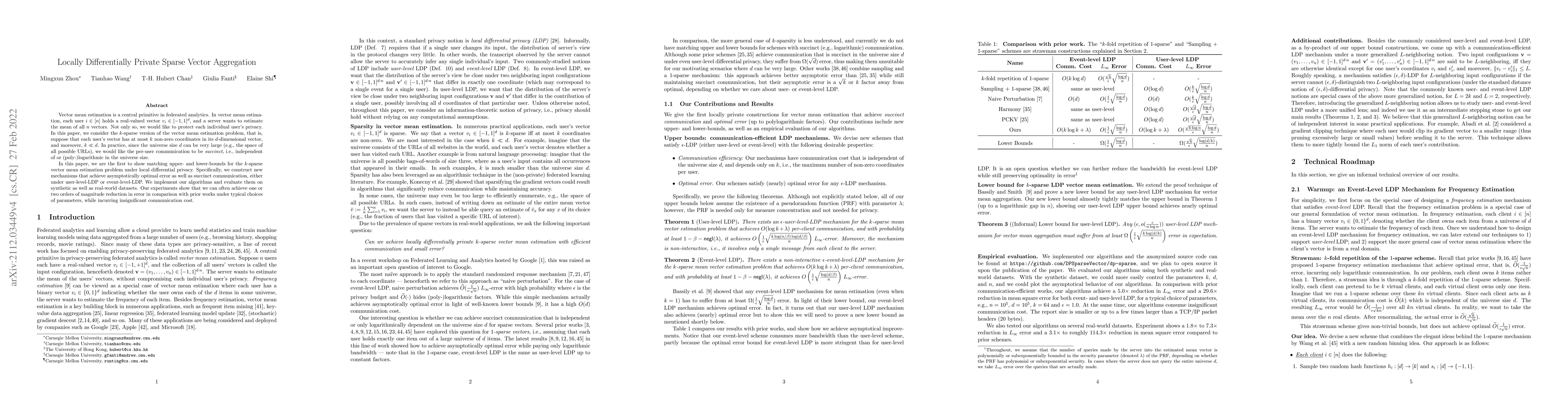 Thumbnail for Locally Differentially Private Sparse Vector Aggregation