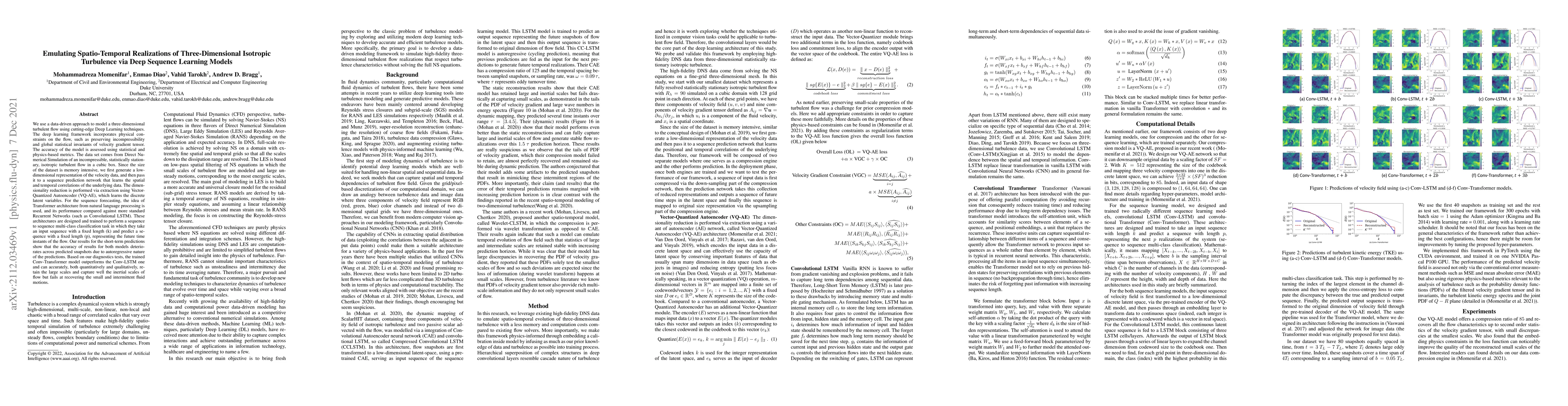 Thumbnail for Emulating Spatio-Temporal Realizations of Three-Dimensional Isotropic
  Turbulence via Deep Sequence Learning Models