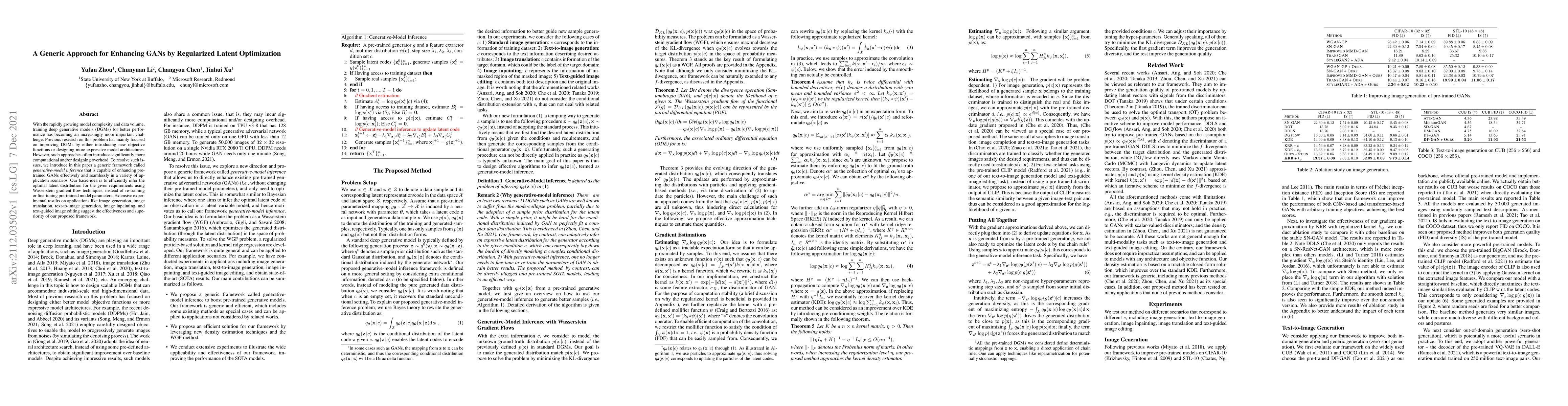 Thumbnail for A Generic Approach for Enhancing GANs by Regularized Latent Optimization