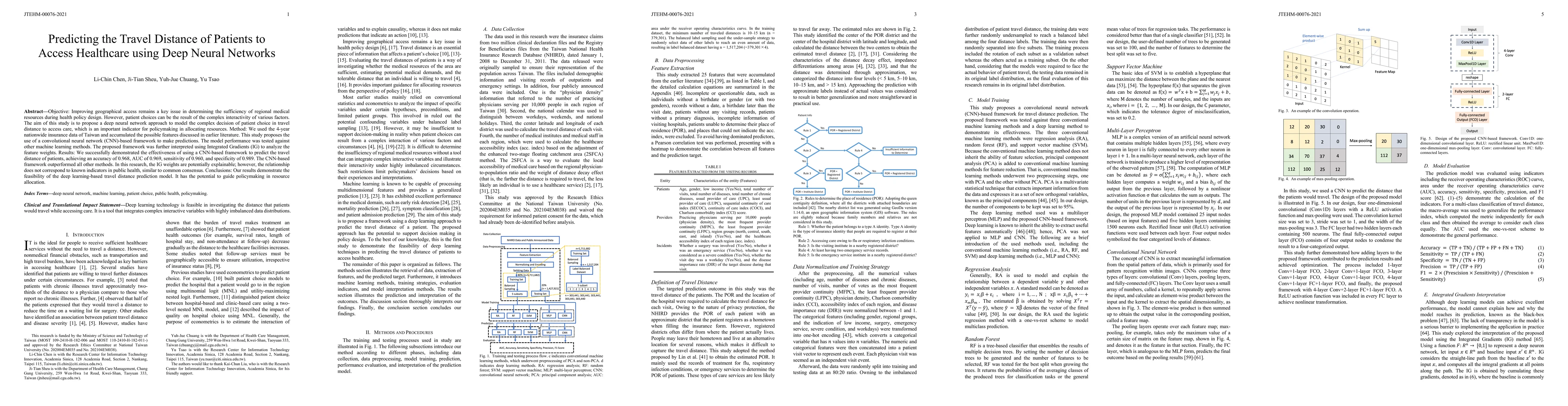 Thumbnail for Predicting the Travel Distance of Patients to Access Healthcare using
  Deep Neural Networks