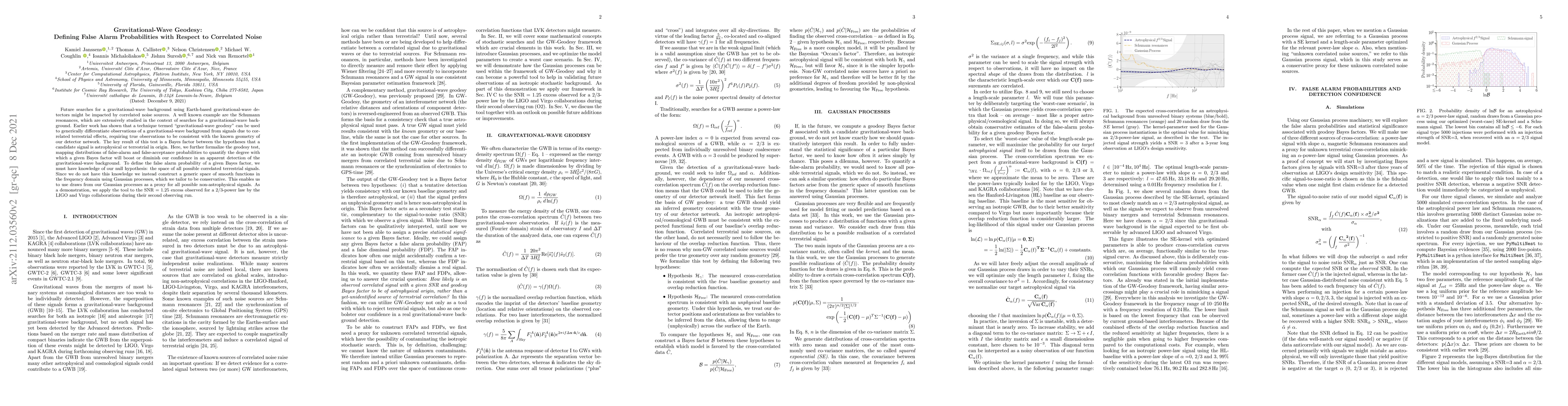Thumbnail for Gravitational-Wave Geodesy: Defining False Alarm Probabilities with
  Respect to Correlated Noise