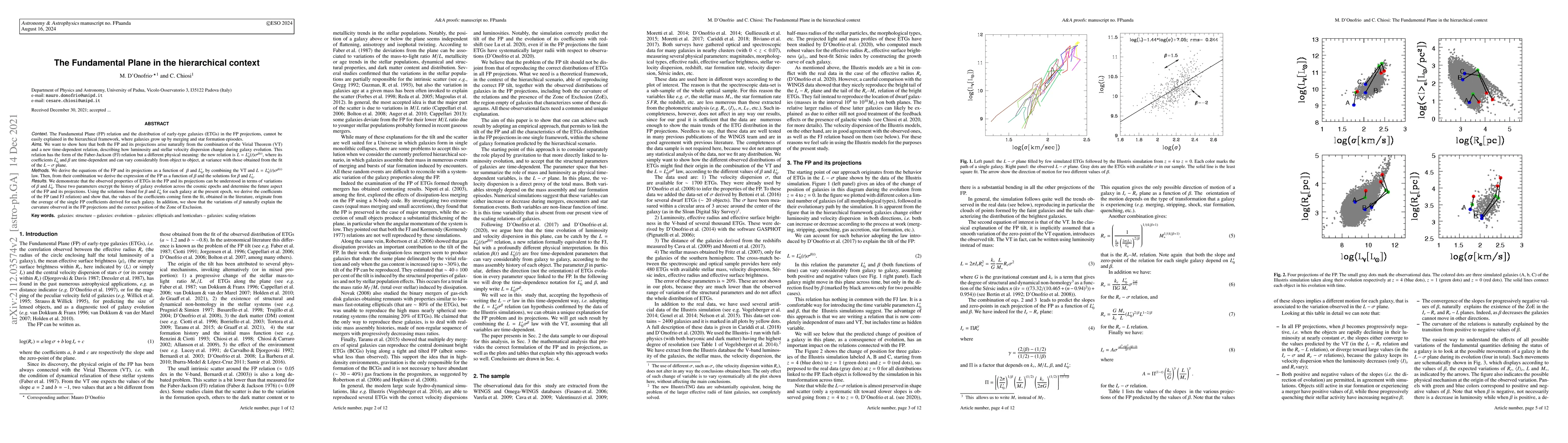 Thumbnail for The Fundamental Plane in the hierarchical context