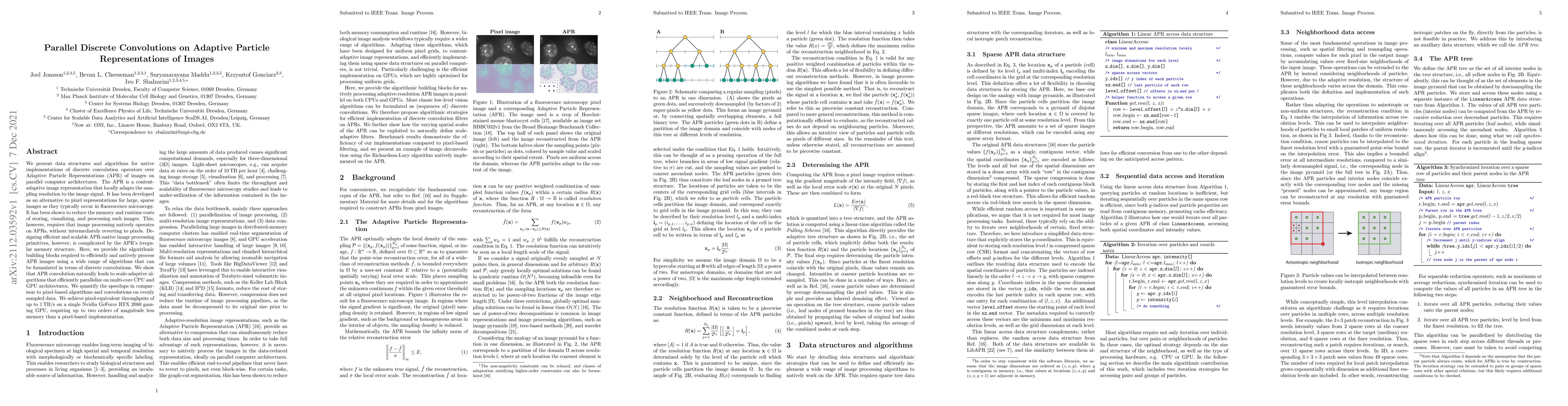 Thumbnail for Parallel Discrete Convolutions on Adaptive Particle Representations of
  Images