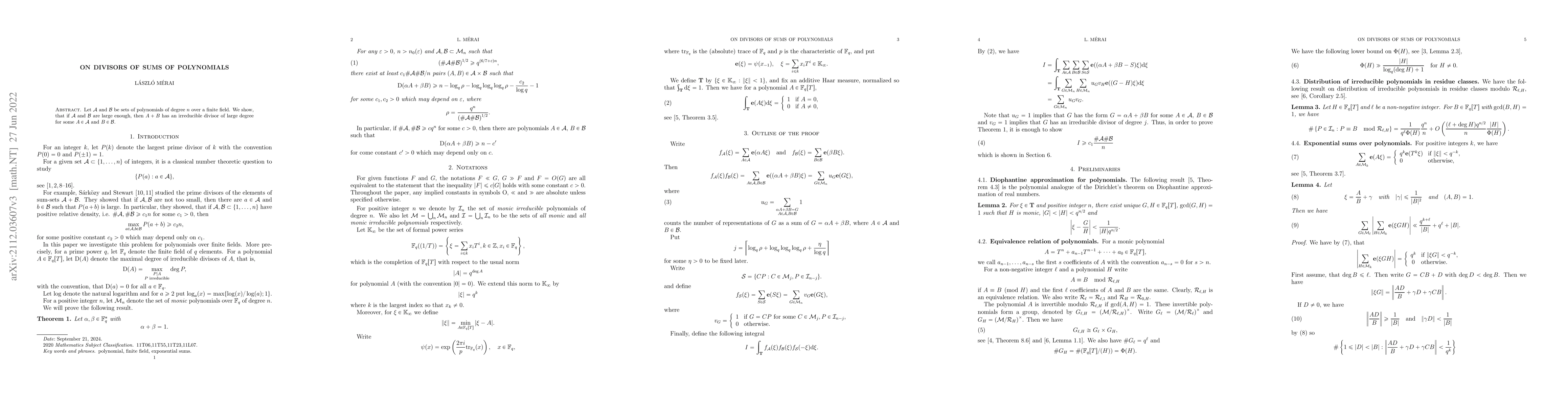 Thumbnail for On divisors of sums of polynomials
