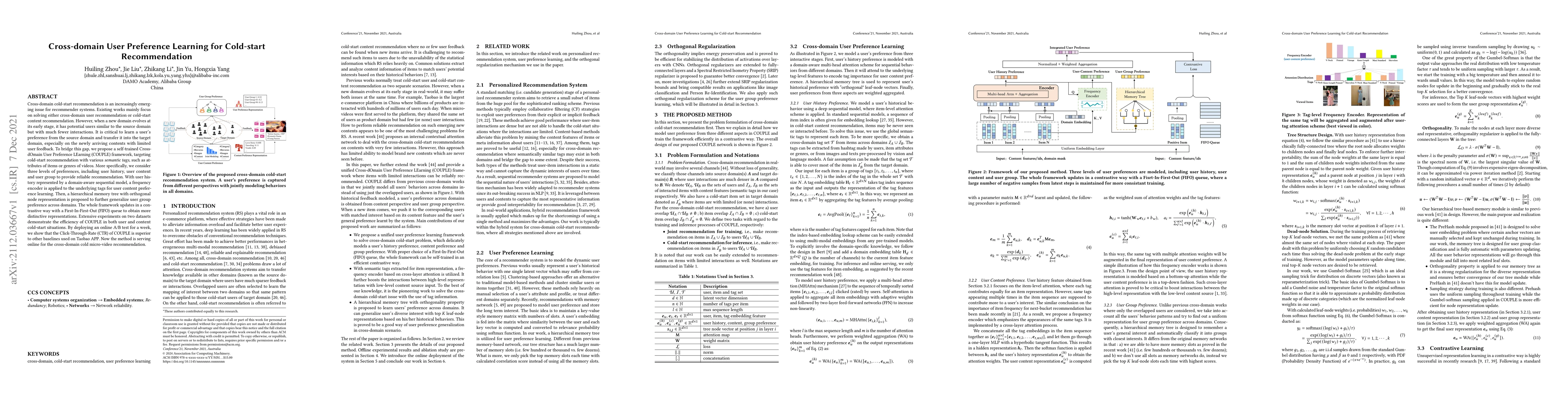Thumbnail for Cross-domain User Preference Learning for Cold-start Recommendation