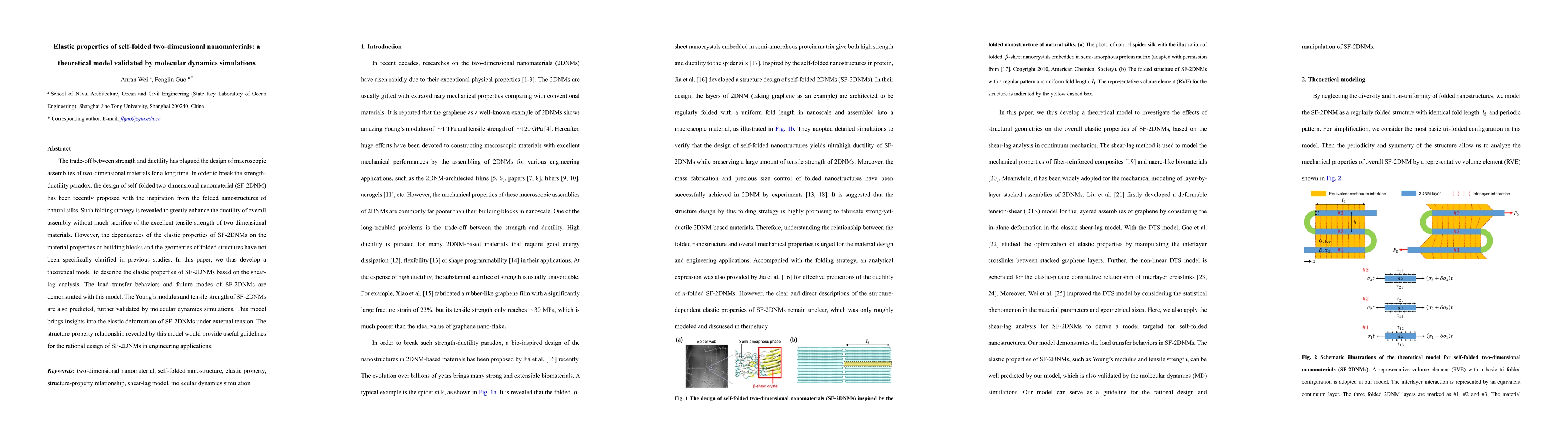 Thumbnail for Elastic properties of self-folded two-dimensional nanomaterials: a
  theoretical model validated by molecular dynamics simulations