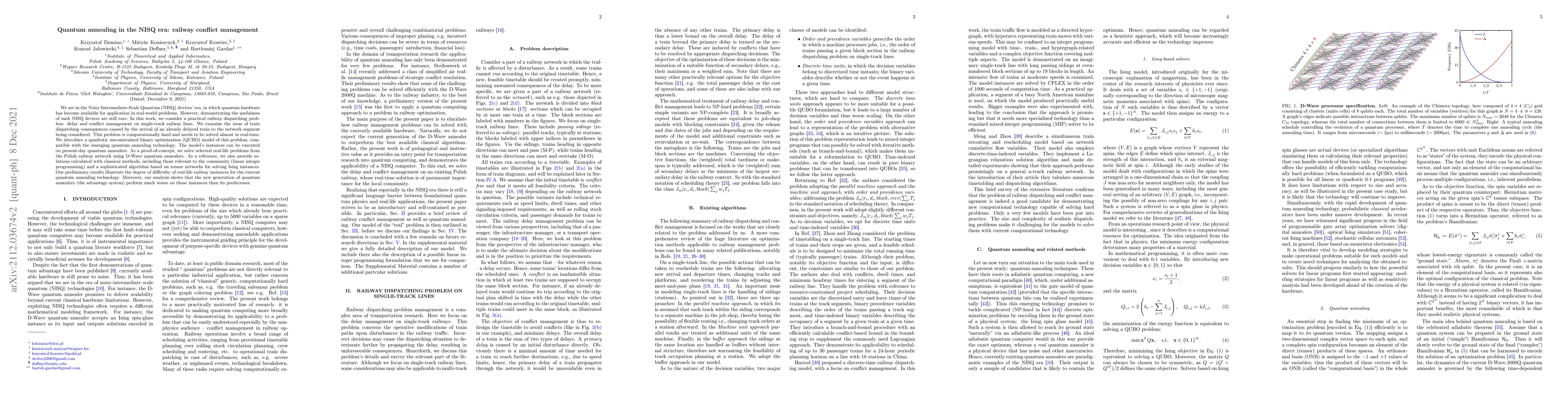 Thumbnail for Quantum annealing in the NISQ era: railway conflict management