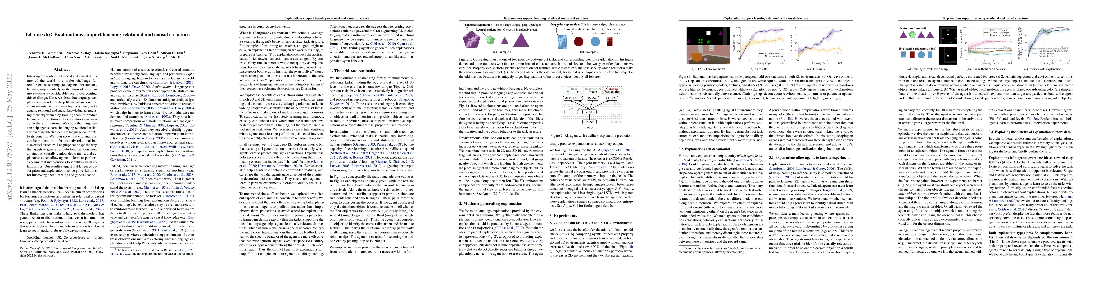 Thumbnail for Tell me why! Explanations support learning relational and causal
  structure