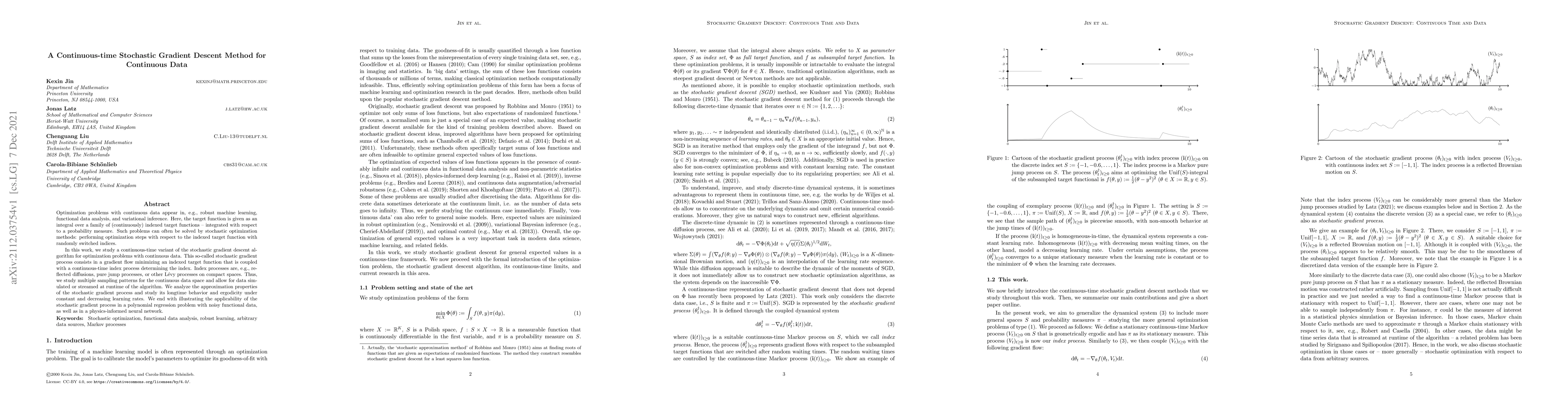 Thumbnail for A Continuous-time Stochastic Gradient Descent Method for Continuous Data